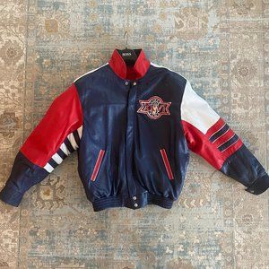 RARE Jeff Hamilton, Genuine Leather Reversible Jacket (L) - SuperBowlXXVI